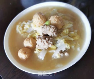 双丸白菜汤的做法步骤：5