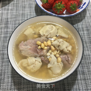 黄豆百叶结煲棒骨的做法步骤：8