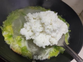 娃娃菜海鲜粥的做法步骤：9