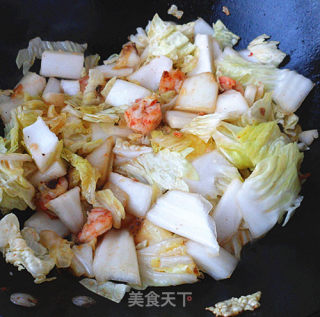 白菜——虾仁烧白菜的做法步骤：5