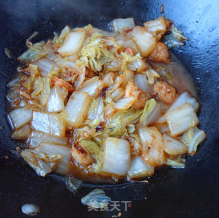白菜——虾仁烧白菜的做法步骤：6