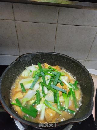 煎豆腐烧白菜的做法步骤：14