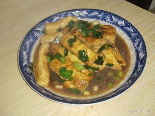 小葱焖煎豆腐的做法步骤：10