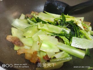 腊肉炒莴笋的做法步骤：6