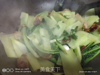 腊肉炒莴笋的做法步骤：8