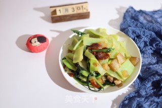 腊肉炒莴笋的做法步骤：10
