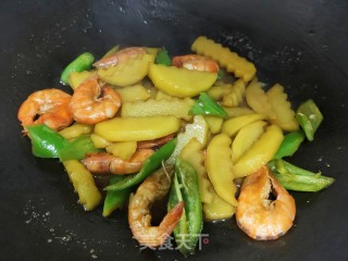 青虾琅琊土豆条的做法步骤：14