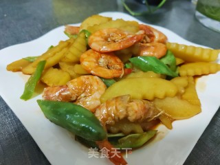 青虾琅琊土豆条的做法步骤：16