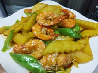 青虾琅琊土豆条的做法步骤：17