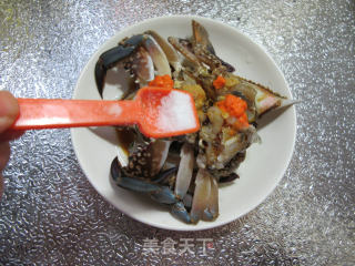 葱油梭子蟹的做法步骤：5