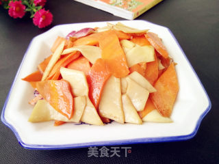 杏鲍菇炒胡萝卜的做法步骤：8