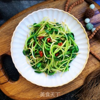 蒜香炒豆苗的做法步骤：9