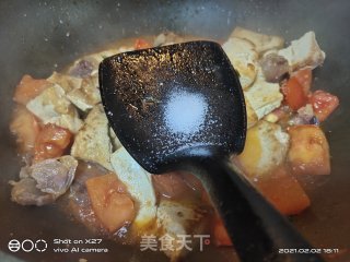 香肠烧中豆腐的做法步骤：5