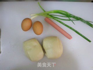 孜然火腿馍丁❤️快手早餐，馒头的花样吃法的做法步骤：1