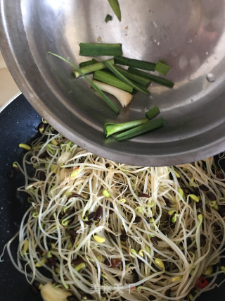 辣椒炒黑豆芽的做法步骤：6
