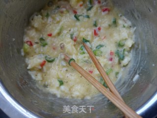 米饭鹅蛋饼的做法步骤：6