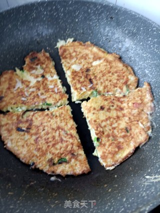 米饭鹅蛋饼的做法步骤：10