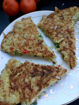 米饭鹅蛋饼的做法步骤：11