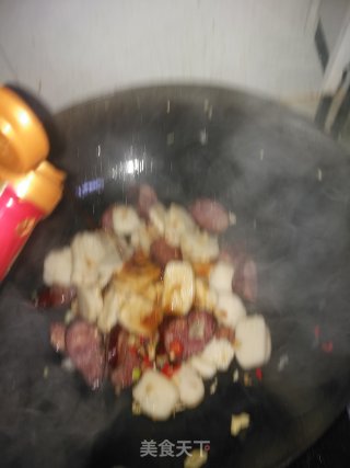 年糕炒香肠的做法步骤：8