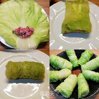年夜饭新年菜（23）金钩蚝油白菜卷的做法步骤：3