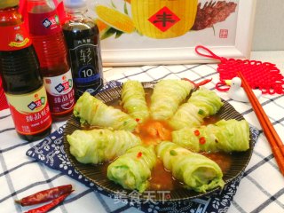 年夜饭新年菜（23）金钩蚝油白菜卷的做法步骤：7