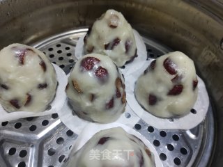 无核儿红枣蒸粘糕的做法步骤：17