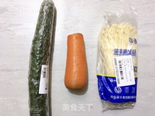 开胃三丝凉拌菜，清爽不油腻的做法步骤：1