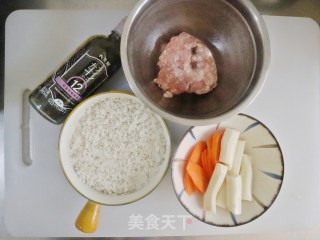 山药胡萝卜糯米肉圆子❤️粘糯香软，健脾开胃的做法步骤：1