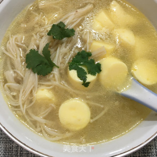 高汤烧菌菇豆腐的做法步骤：8