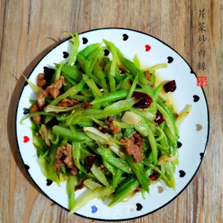 芹菜炒肉丝的做法步骤：5