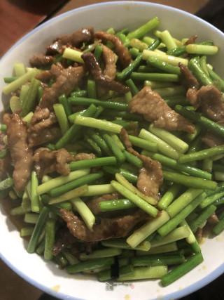 蒜苔肉丝的做法步骤：5
