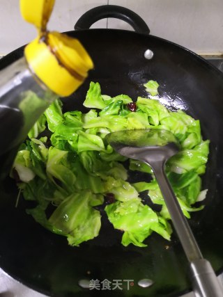 炝炒莲花白的做法步骤：5