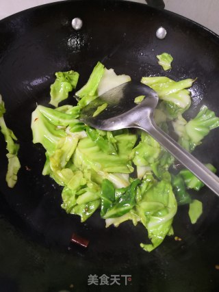 炝炒莲花白的做法步骤：6