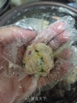 炸萝卜豆腐丸子的做法步骤：7
