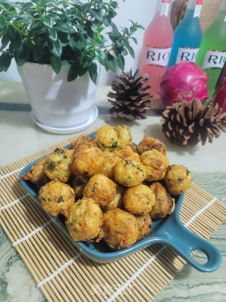 炸萝卜豆腐丸子的做法步骤：12