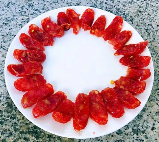 酸豆角炒腊肠的做法步骤：9