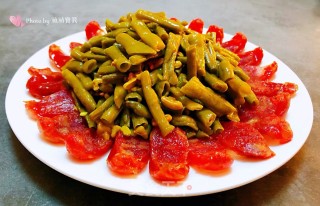 酸豆角炒腊肠的做法步骤：10