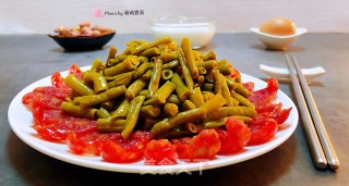 酸豆角炒腊肠的做法步骤：14
