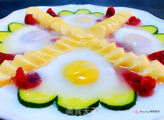 日本豆腐腊肠蒸蛋#早春美味#的做法步骤：12