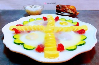 日本豆腐腊肠蒸蛋#早春美味#的做法步骤：13
