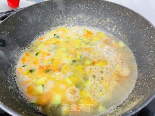 咸鲜可口的咸蛋黄豆腐羹的做法步骤：6