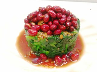 年夜饭新年菜（26）花生米拌菠菜的做法步骤：7