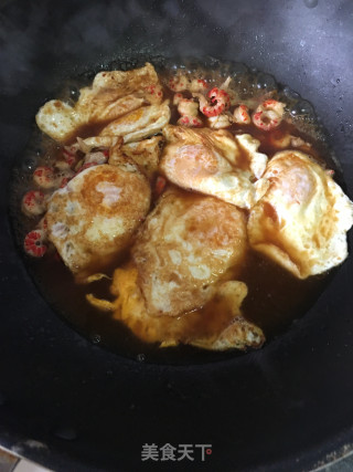 荷包蛋烧龙虾仁的做法步骤：7