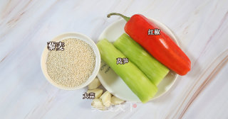 炝炒莴笋藜麦饭的做法步骤：1