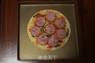 火腿披萨的做法步骤：6