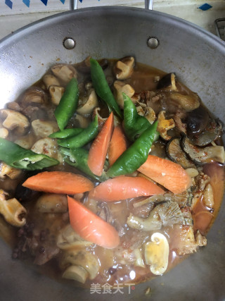 三菇烧土鸡的做法步骤：8