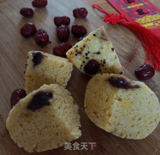 玉米豆沙夹心碗糕的做法步骤：9
