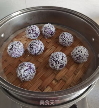 紫薯糯米丸子的做法步骤：10