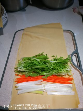 干豆腐卷杂蔬的做法步骤：7