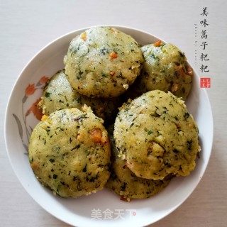 美味蒿子粑粑的做法步骤：7